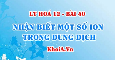 Cách nhận biết ion (Cation và Anion) trong dung dịch - Hoá 12 bài 40